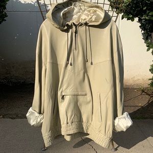 ✨🫶🏽🤍 Vintage 80’s Leather hoodie!!🤍🫶🏽✨